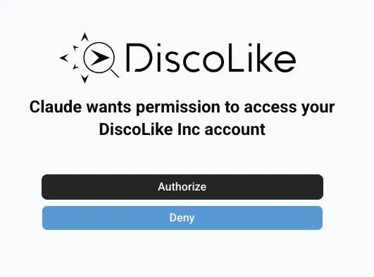 OAuth authorization screen